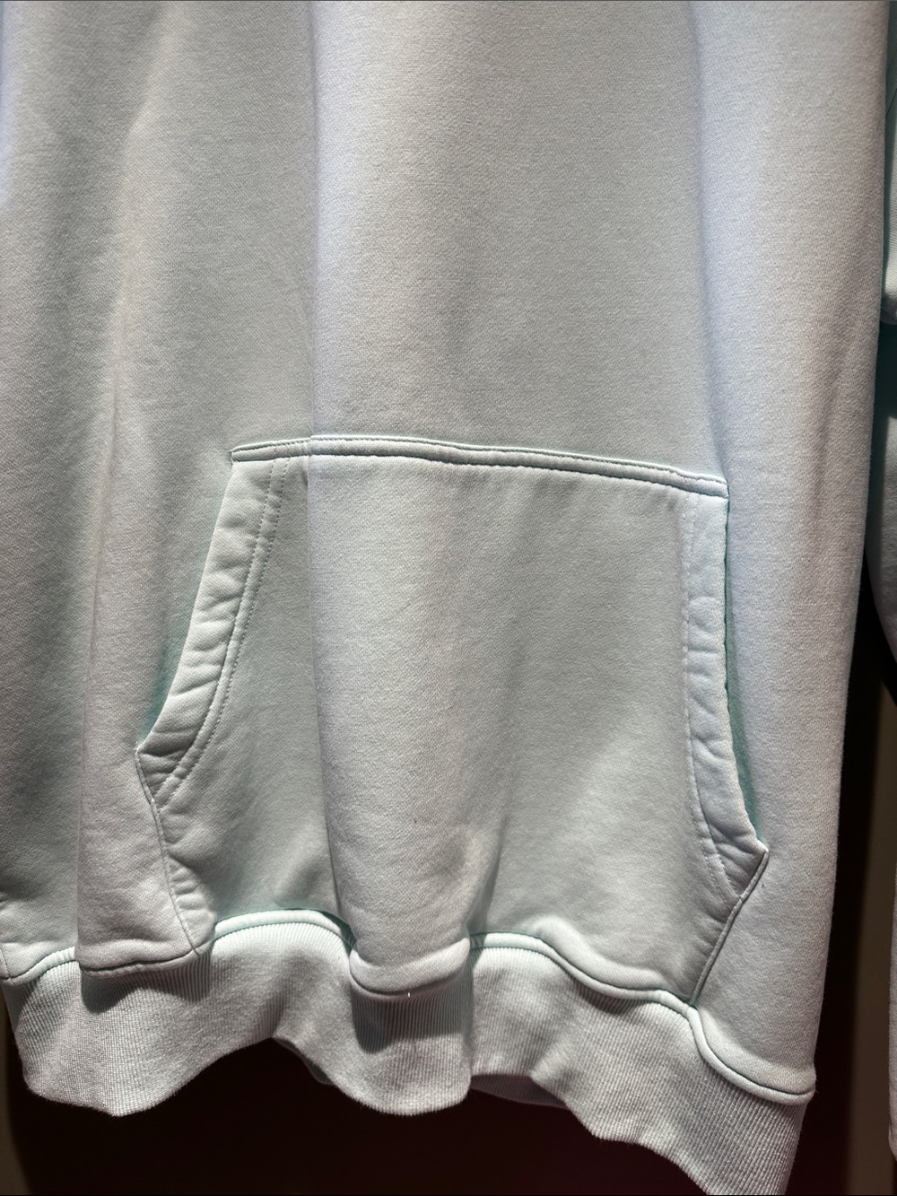 White Fox Womens  Mint Green Blue Pullover Hoodie sz medium large - Picture 3 of 6